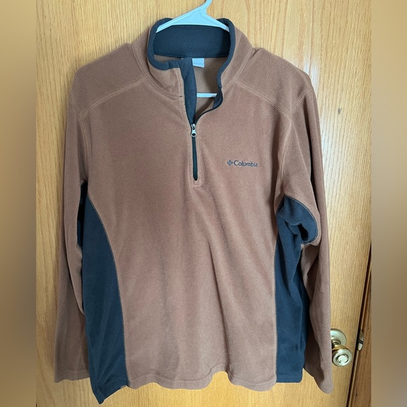 Fleece Columbia Quarter zip Brown M size - Picture 1 of 3